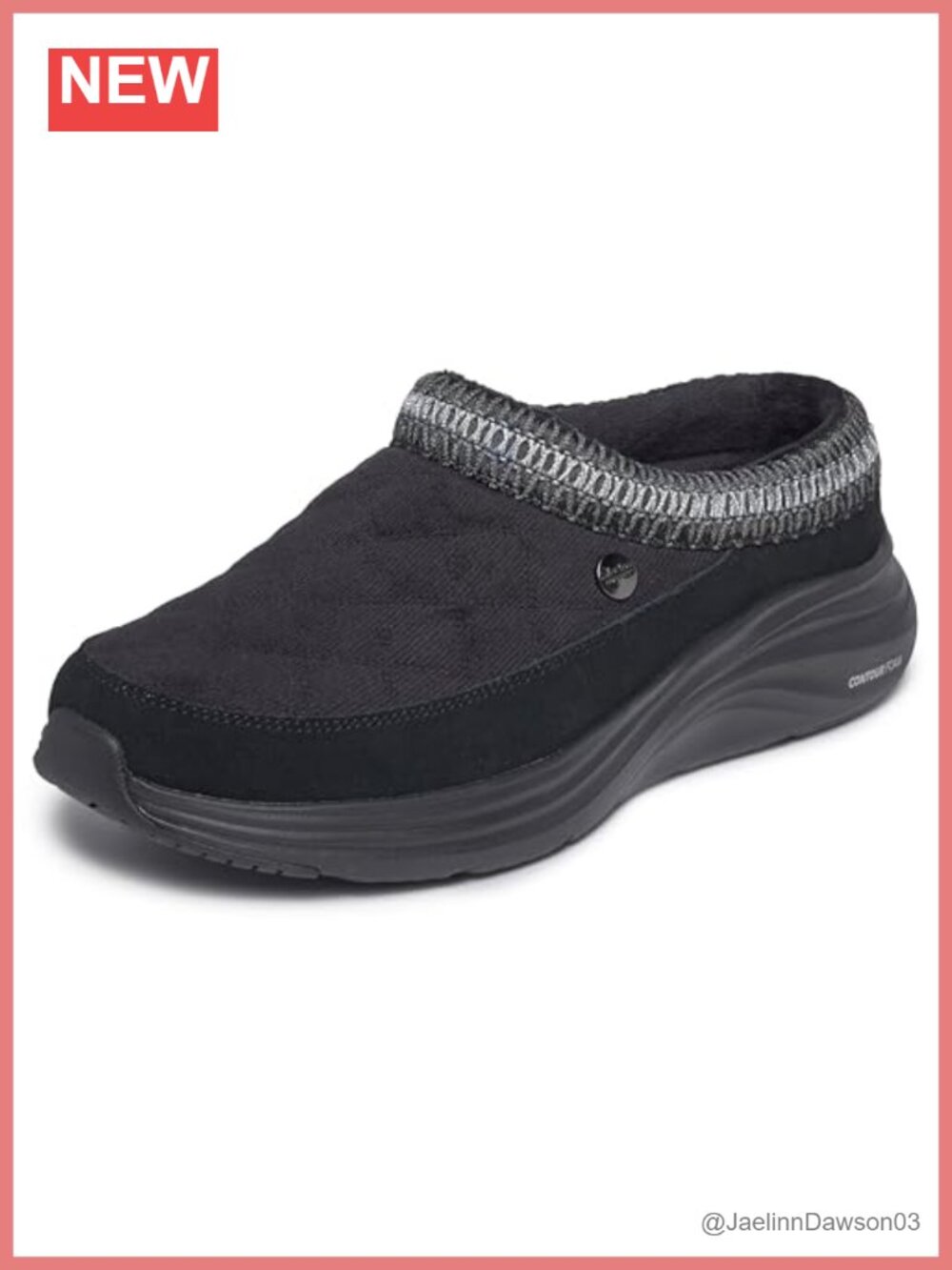 Contour Foam Mules Slip On with Memory Foam Insole Cozy Corduroy